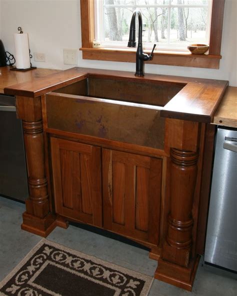 stainless steel or copper sink with cherry cabinets|cherry cabinets for kitchens.